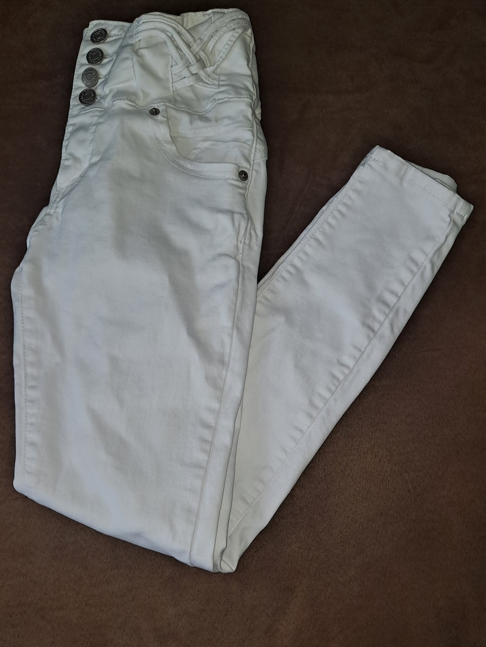 Track 23 Inteligent Design White Women's Skinny High-Waist Jeans